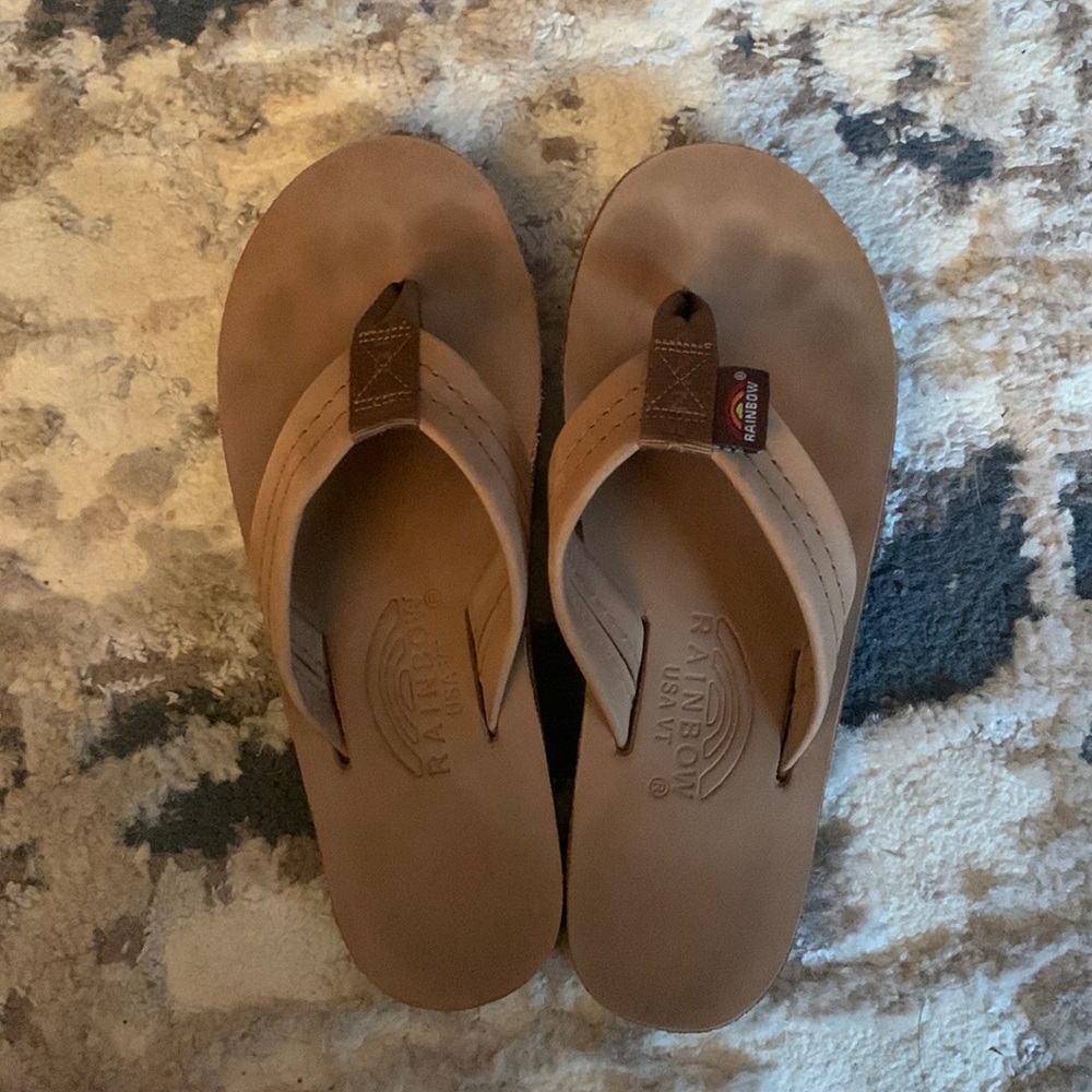 Rainbow PREMIER LEATHER DARK BROWN SINGLE LAYER ARCH  WIDE STRAP